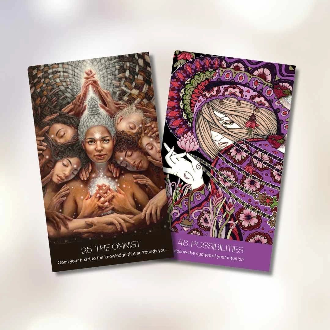Unity Oracle tarot cards display